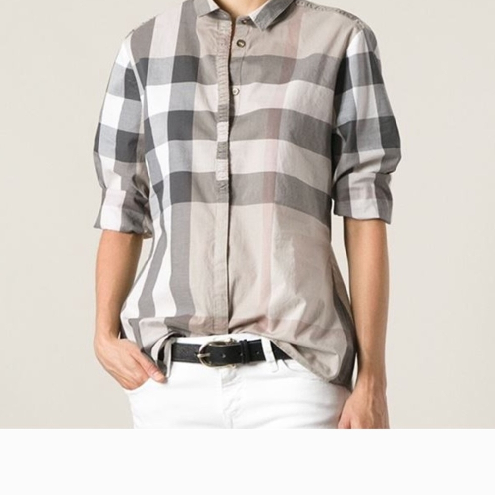 Burberry Brit Stone Gray Nova Check Women's Shirt